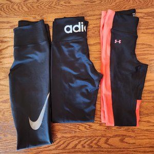 Women's Nike, Adidas, and Under Armour Leggings